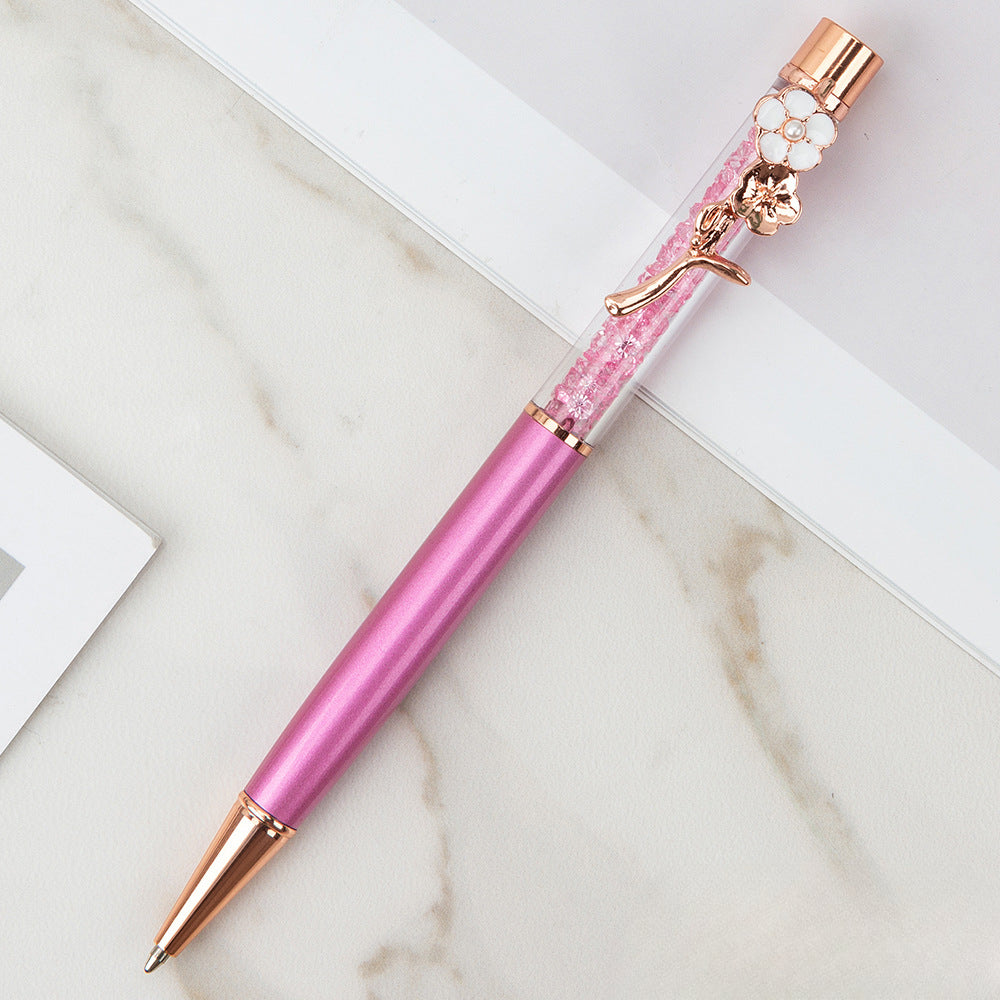 Wholesale Creative Flower Metal Rhinestone Ballpoint Pen